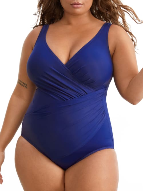 Miraclesuit Plus Size Wire-free Oceanus One-piece In Azul Blue