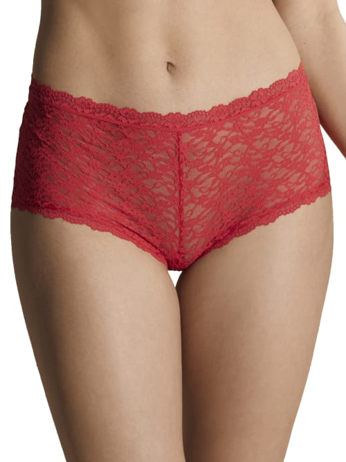 Moi All-over Lace Boyshort In Cherry