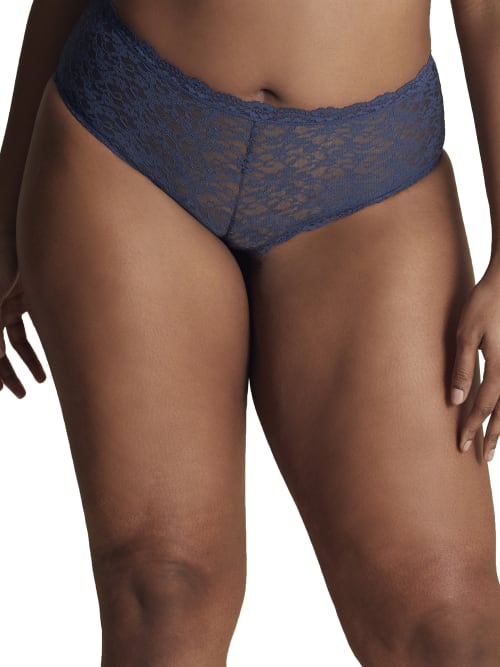 Moi All-over Lace Boyshort In Navy