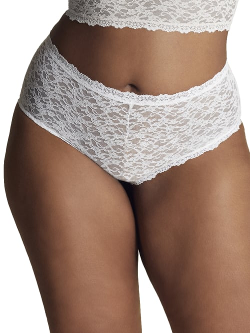 Moi All-over Lace Boyshort In Pearl