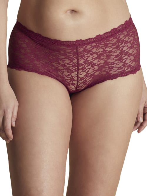 Moi All-over Lace Boyshort In Sangria