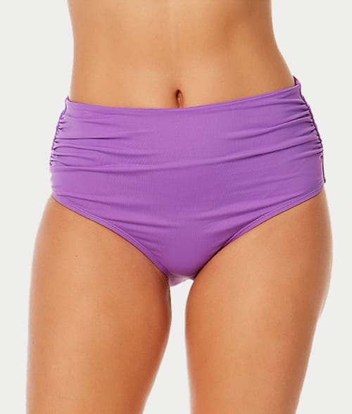 Shop Anne Cole Signature Live In Color Convertible Bikini Bottom In Heather Purple