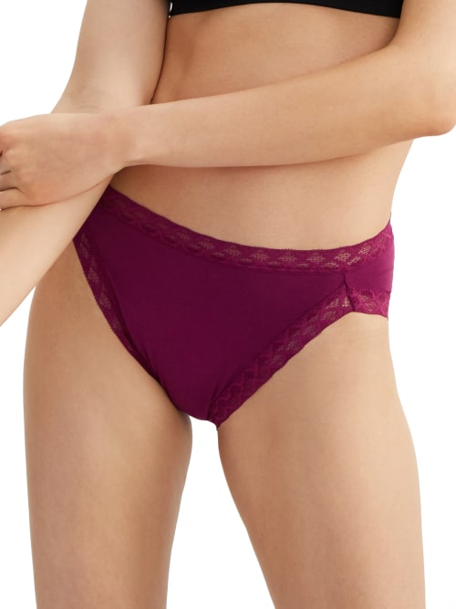 Natori Bliss Cotton French Cut In Cabernet