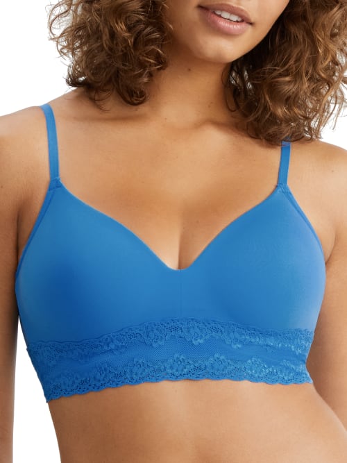 Natori Bliss Perfection Wire-free T-shirt Bra In Blue Lapis