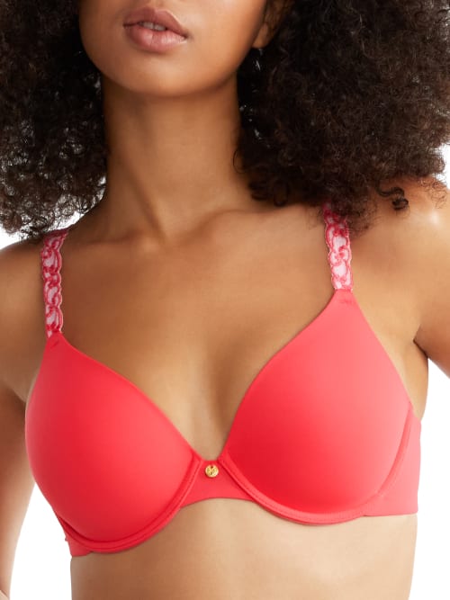 Pure Luxe Plunge T-shirt Bra In Hibiscus Blossom