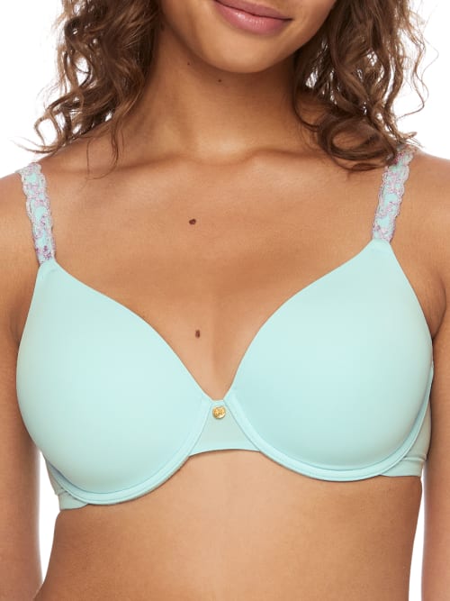 Natori Pure Luxe Plunge T-shirt Bra In Clearwater,grape Ice