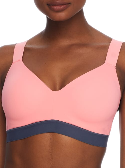 Natori Dynamic Anywhere High Impact Underwire Sports Bra In Conch Shell,ash Navy