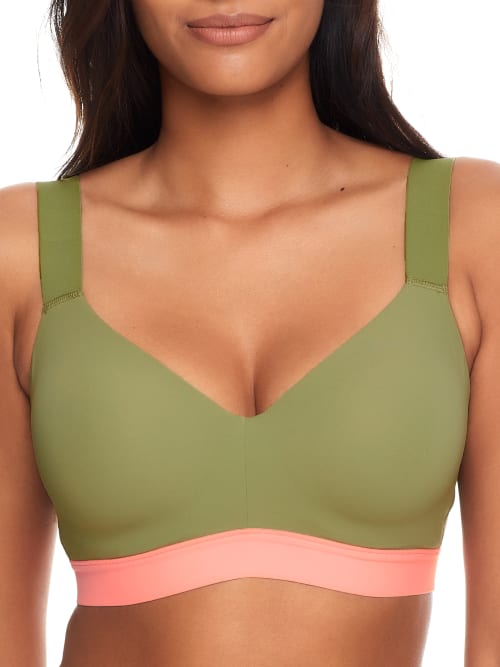 Natori Dynamic Anywhere High Impact Underwire Sports Bra In Olive,conch Shell