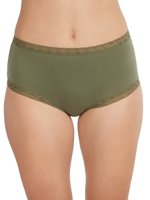 Natori Bliss Cotton Full Brief In Thyme