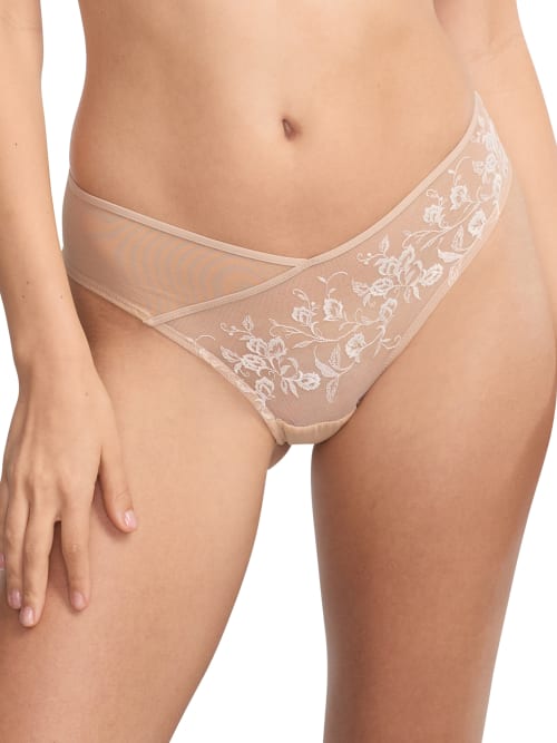 Shop Natori Flawless Contour Thong In Cafe,ivory