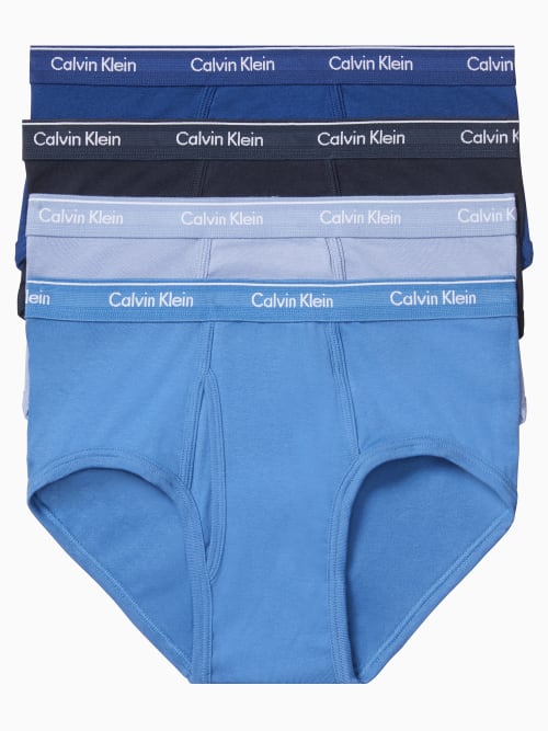 Calvin Klein 4-pack Low Rise Briefs In Blue Assorted | ModeSens