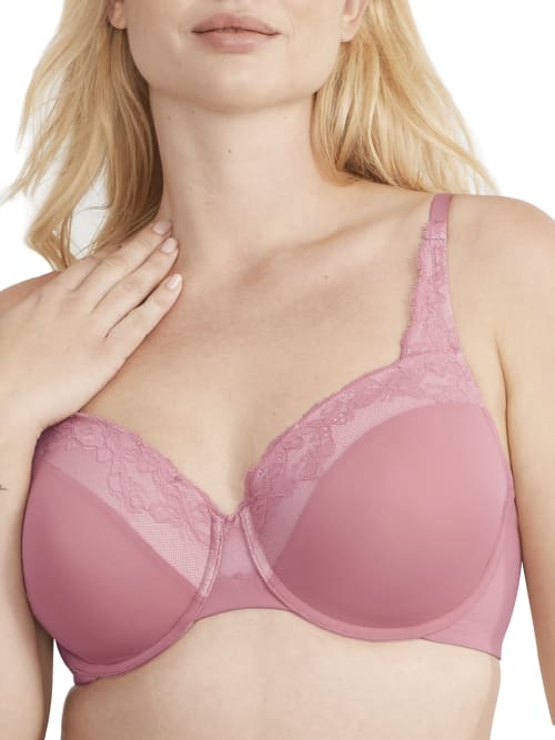 Olga Cloud 9 Lace Lift T-shirt Bra In Dusty Rose