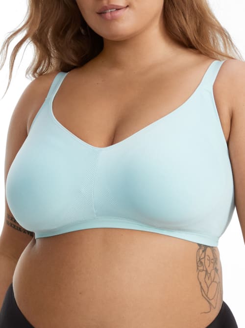 Olga Easy Does It Wire-free No Bulge T-shirt Bra In Canal Blue
