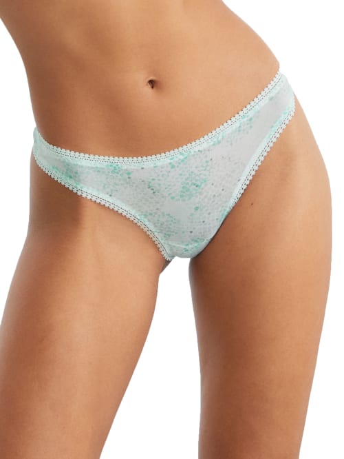 On Gossamer Printed Mesh Hip G Thong In Layered Dots