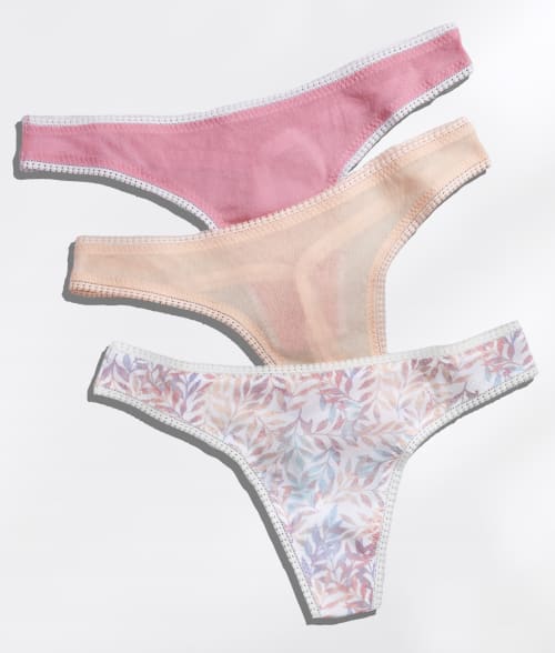 On Gossamer Mesh Hip G Thong Solids 3-pack In Confetti Assorted