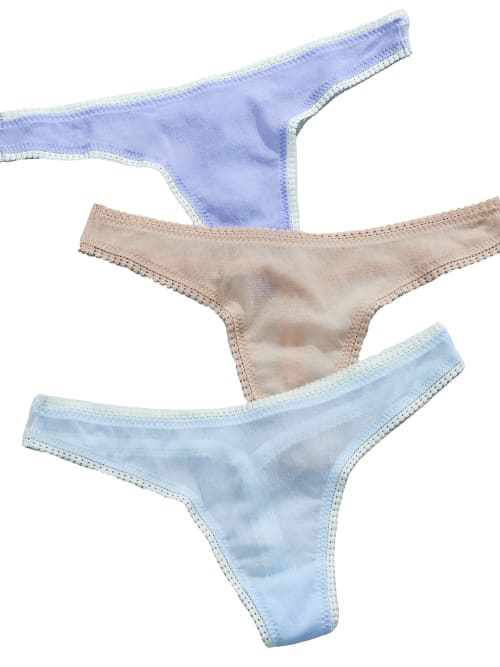 Mesh Hip G Thong Solids 3-Pack