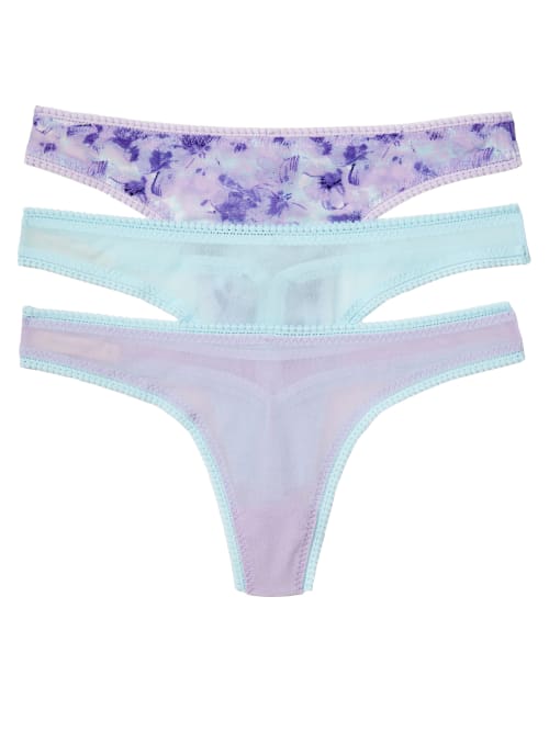 Mesh Hip G Thong Solids 3-Pack
