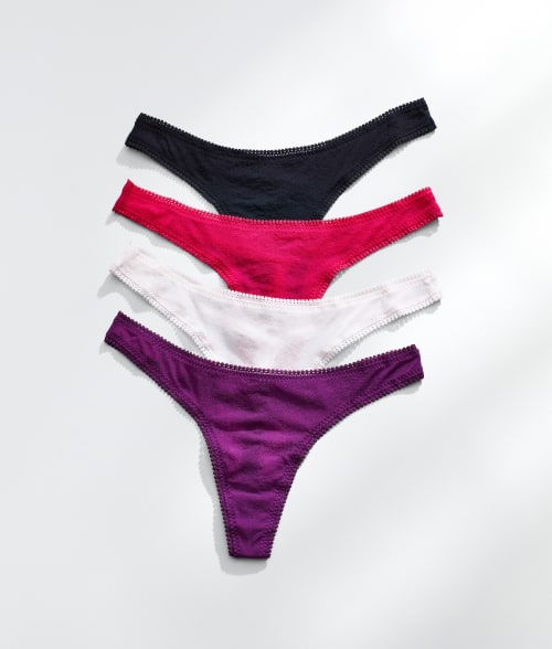 On Gossamer Mesh Hip G Thong 4-pack In Berry Assorted