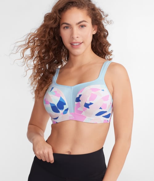 Shop Panache Ultimate High Impact Underwire Sports Bra In Abstract Pink