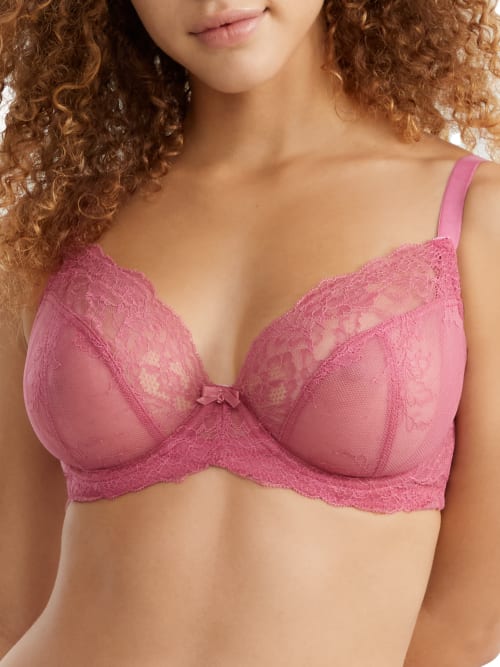 Panache Ana Side Support Plunge Bra In Berry Pink