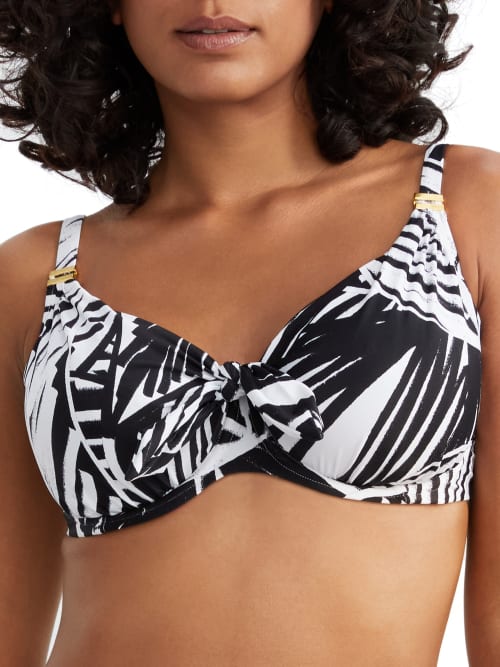 Panache Seychelles Tie-front Bikini Top In Monochrome