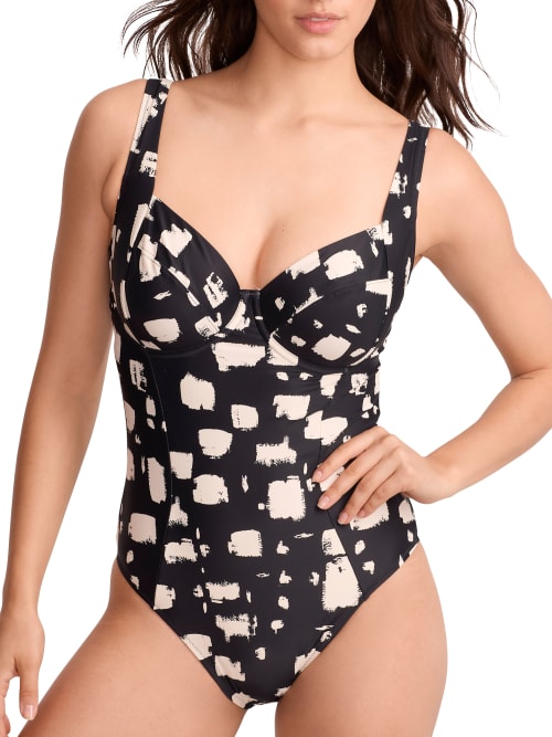 Black Sand Paloma Balcony Control Underwire One-Piece