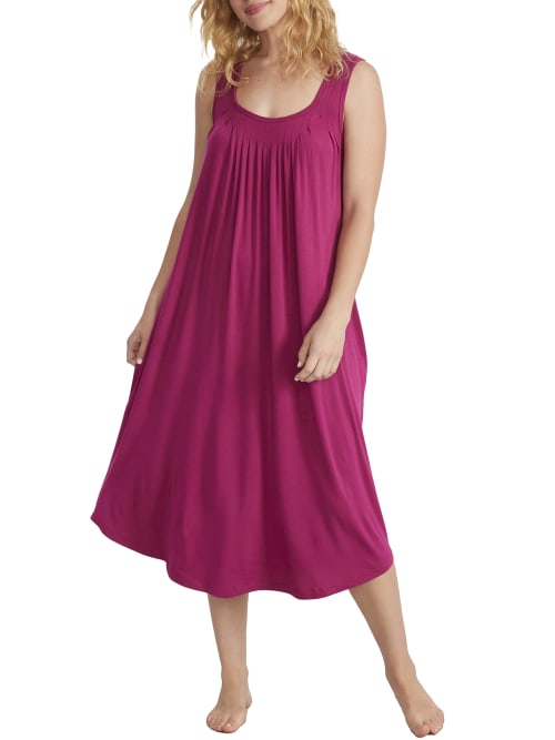 PAPINELLE PLEATED MAXI MODAL KNIT NIGHTGOWN
