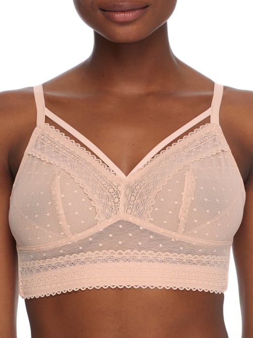 Parfait Mia Dot Wire-free Bralette In Cameo Rose