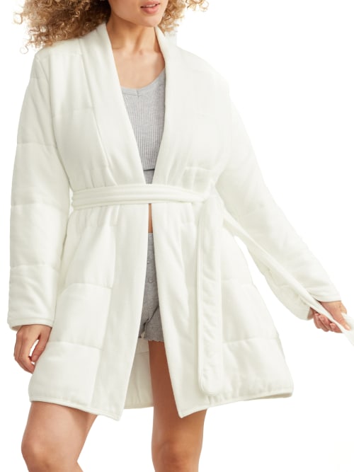 Pj Salvage Quilted Dreams Robe In Ivory