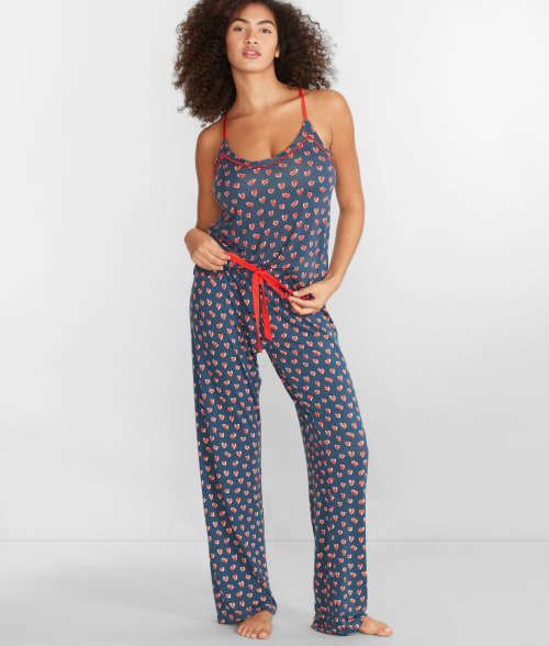 Pj Salvage Love You More Knit Pajama Pants In Navy