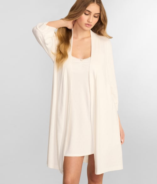 Pointelle Hearts Knit Robe