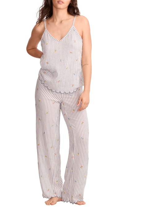 Build Me Up Woven Cami Pajama Set