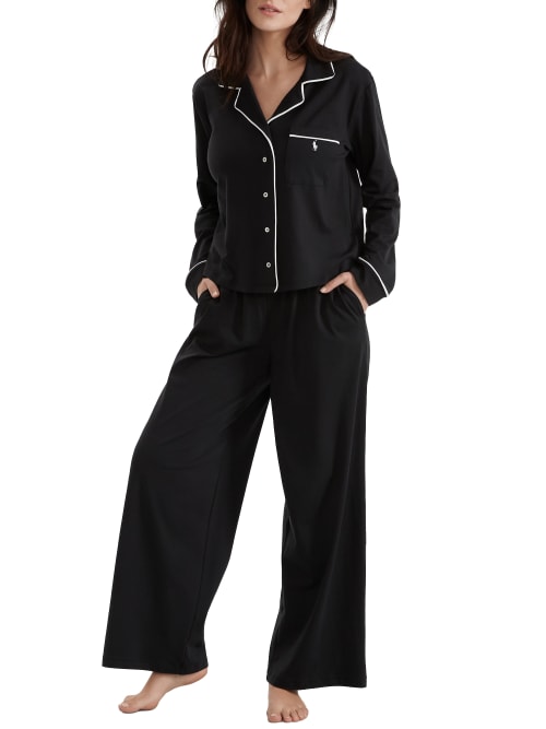 Polo Ralph Lauren The Madison Knit Pajama Set In Black