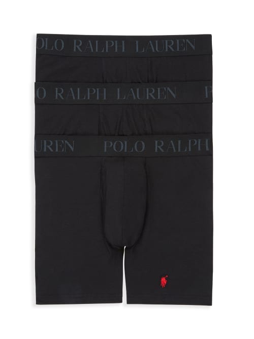 Polo Ralph Lauren Lux 4d-flex Cotton Modal Boxer Brief 3-pack In Polo Black