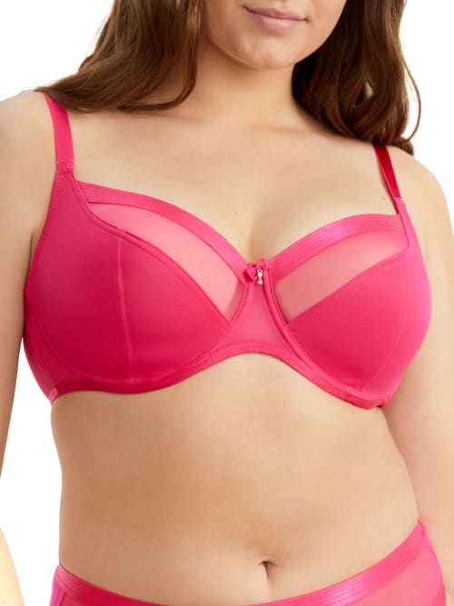 Pour Moi Viva Luxe Side Support Bra In Raspberry