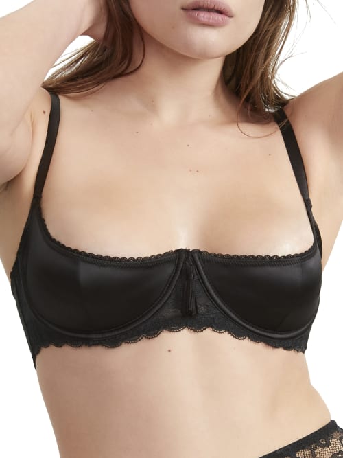 Pour Moi For Your Eyes Only Open Cup Bra In Black