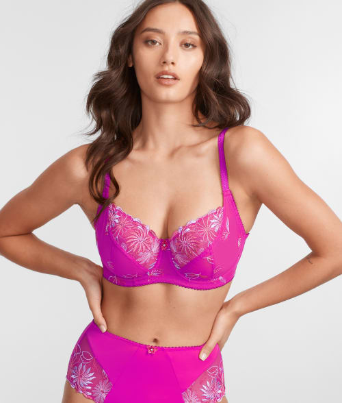 Pour Moi St. Tropez Side Support Bra In Orchid Pink