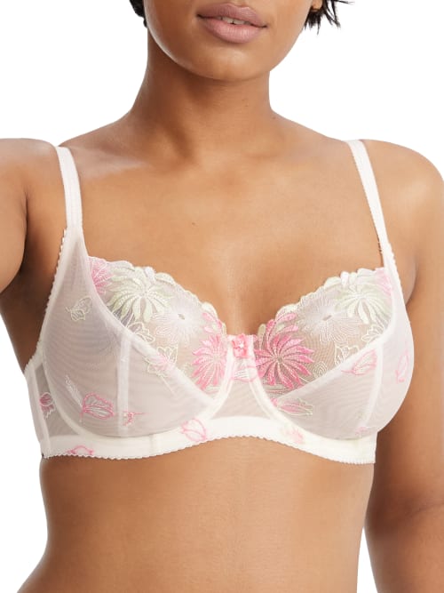 Pour Moi St. Tropez Side Support Bra In White,pink,green