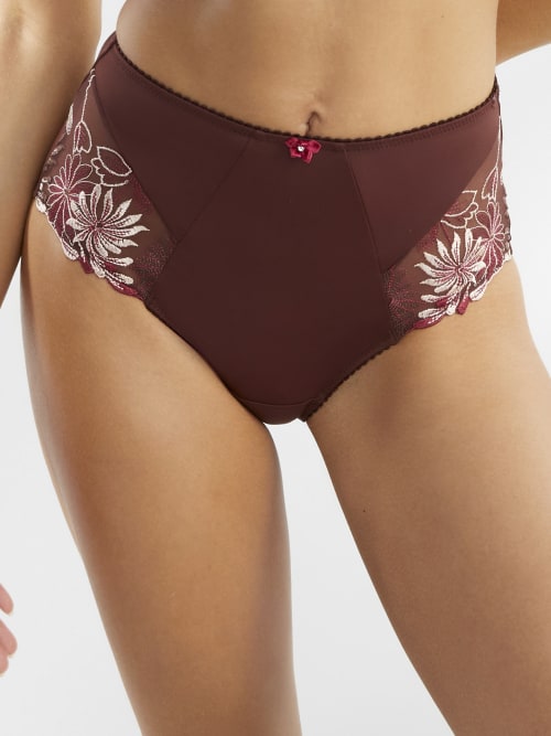 Pour Moi St. Tropez High-waist Brief In Chocolate,red