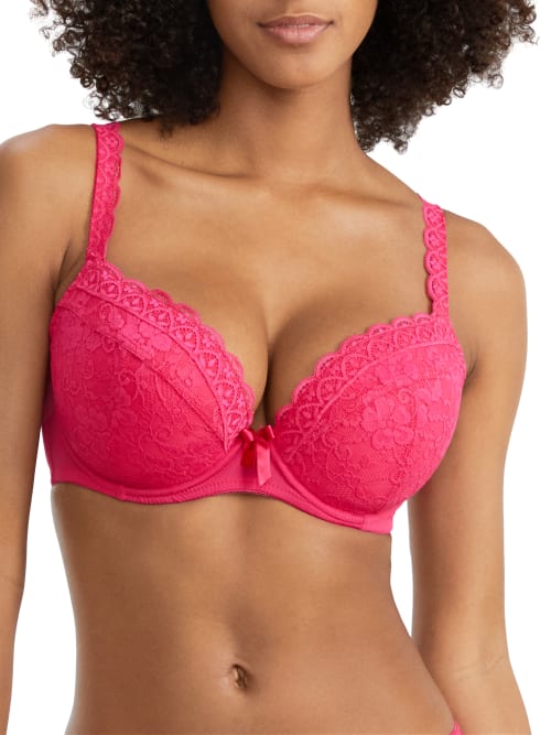Pour Moi Rebel Plunge Bra In Hot Pink