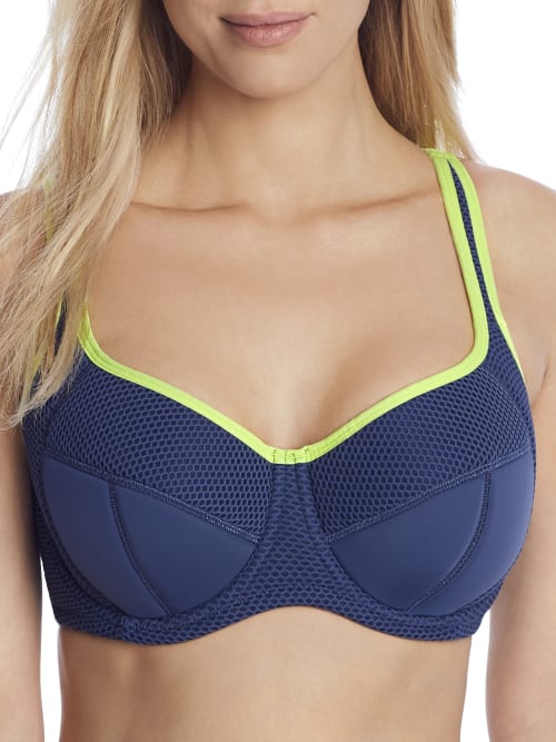 Pour Moi Cassie Convertible High Impact Underwire Sports Bra In Pewter