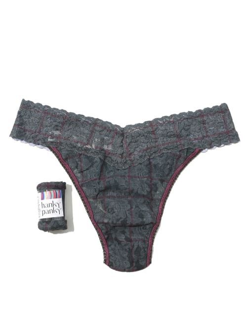 Hanky Panky Signature Lace Original Rise Printed Thong In Academy Check