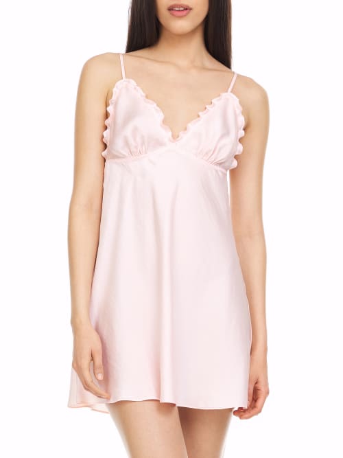 Flora Nikrooz Miraj Ii Charmeuse Chemise In Buff