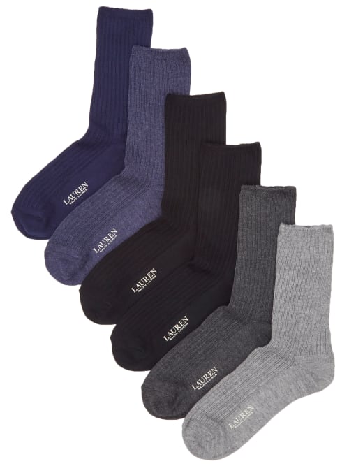 Rib Trouser Socks 6-Pack