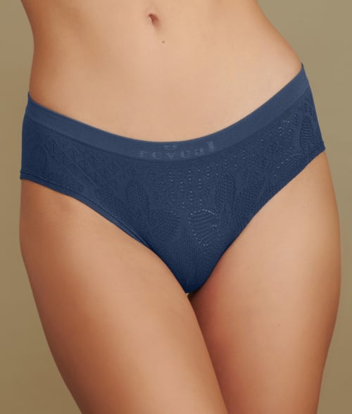 Reveal Floral Seamless Hiphugger In Midnight Black