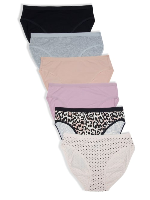 Shop Reveal Cotton High-leg Brief 6-pack In Multi