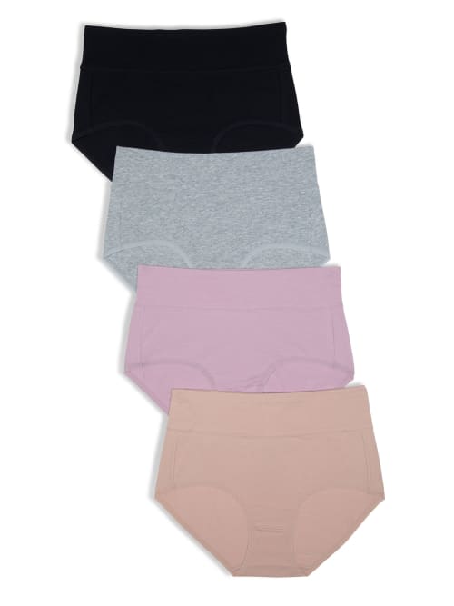 Shop Reveal High-waist Cotton Brief 4-pack In Multi