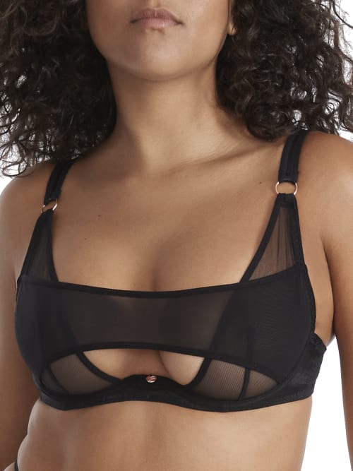 Shop Scantilly By Curvy Kate Peep Show Deep Plunge Bra In Black