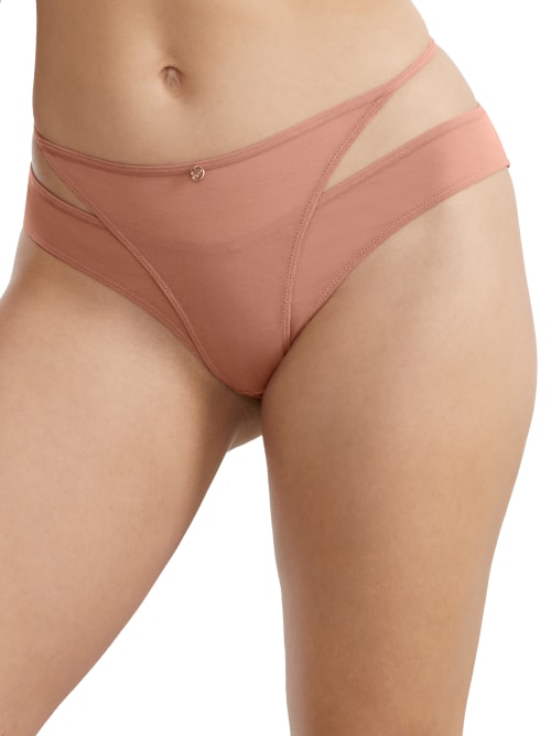 Shop Scantilly By Curvy Kate Peep Show Brazilian In Dusty Rose