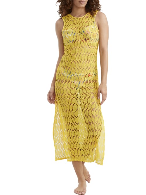 Seafolly On Vacation Bamba Mesh Cover-up In Sunflower